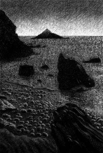 Thatcher Rock - digital drawing